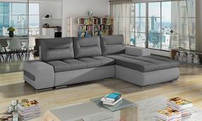 Kampinė sofa Ottavio Soro 93, Soro 83, tamsiai pilka sp., dešininė, 180 x 275 cm x 85 cm