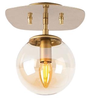 Lampa griesti Opviq Well 11666 942FLG1373, E14, 1 x 40 W, caurspīdīga krās. / zelta krās.