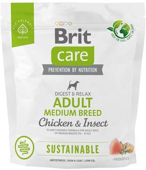 Sausā suņu barība Brit Care Adult Medium Breed Chicken & Insect, vistas gaļa, 1 kg