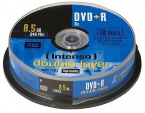 Įrašomas kompaktinis diskas Intenso, 8.5 GB, 10vnt.