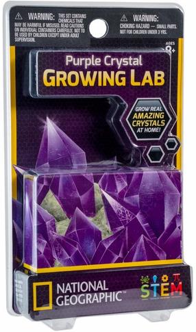 Kritālu audzēšanas komplekts National Geographic Growing Lab Purple Crystal, violeta krās.