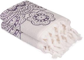 Vonios rankšluosčių rinkinys Foutastic Marcello 321SHS1299, dramblio kaulo sp./violetinė sp., 90 cm x 50 cm, 2 vnt.