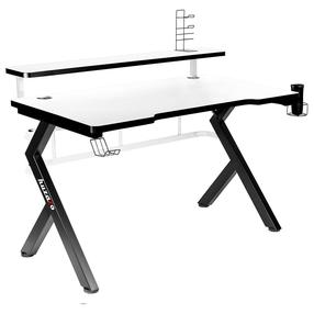 Стол для компьютерных игр Huzaro Hero 5.0, 120 см x 60 см, 69.5 см, белый цв./черный цв.