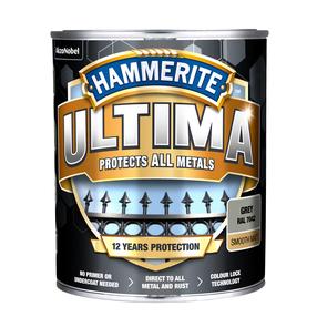 Emaliniai dažai, metalo konkstrukcijoms, apsaugant nuo korozijos Hammerite Ultima Matt, matinis, 0.7 l, pilka sp.