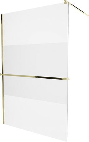 Dušas siena Mexen Kioto+ Walk-In, 70 cm x 200 cm, zelta krās./rūdītais