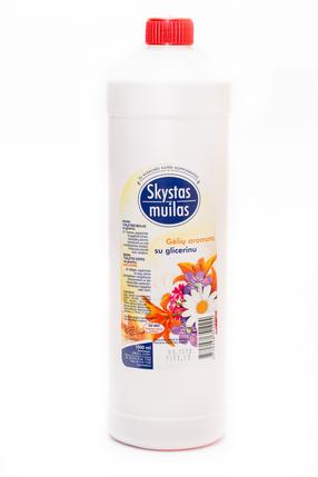 Skystas muilas su glicerinu, gėlių kvapas, 1000 ml