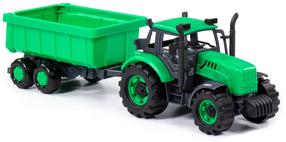 Žaislinis traktorius Polesie Progress Tractor PL91284, žalia sp.