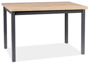 Stalas Scandinavian Adam, ąžuolo sp./juoda sp., 120 cm x 68 cm x 75 cm