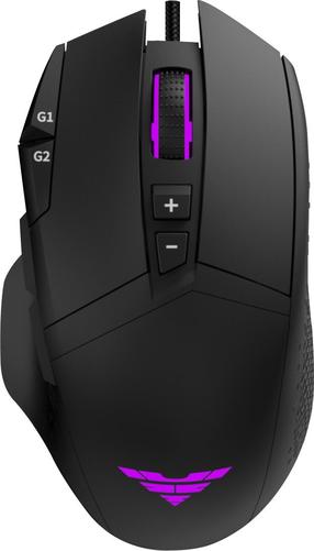 Vadu spēļu pele Preyon Falcon Gaming, melna krās.