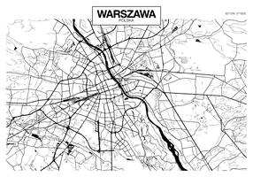 Fototapete Artgeist Warsaw Map XLFT1800SAM, 175 cm x 245 cm