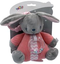 Barškutis Tulilo Music Box Bunny, rožinė sp./pilka sp.