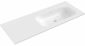 Умывальник для ванной комнаты Mexen Vela Right, конгломерат, 121 см x 46.5 см x 16.5 см, белый цв.