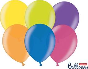Balonu komplekti ovāls Party Deco Strong metallic, daudzkrāsaina, 100 gab.