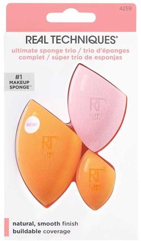 Косметическая губка Real Techniques Ultimate Sponge Trio 136897, 3 шт., oранжевый цв.
