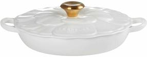 Эмалированная чугунная кастрюля Le Creuset Gourmet Profitopf Blume, Ø26 см, 2.2 л, белый цв.