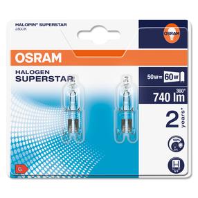Lemputė Osram Halogeninė, G9, 2800 °K, G9, 50 W, 740 lm
