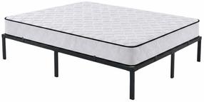 Lova pusantros vietos Akord Furniture Factory, 140 x 190 cm, juoda sp., su čiužiniu, su grotelėmis