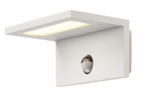 Sieninis lauko šviestuvas SLV Sensor WL, 9.8W, LED, IP44, balta sp., 13.5 cm x 8.6 cm