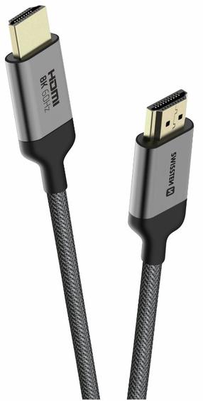 Juhe Swissten 75501102 HDMI 2.1 Male, HDMI Male, 2 m, must v./hall v.