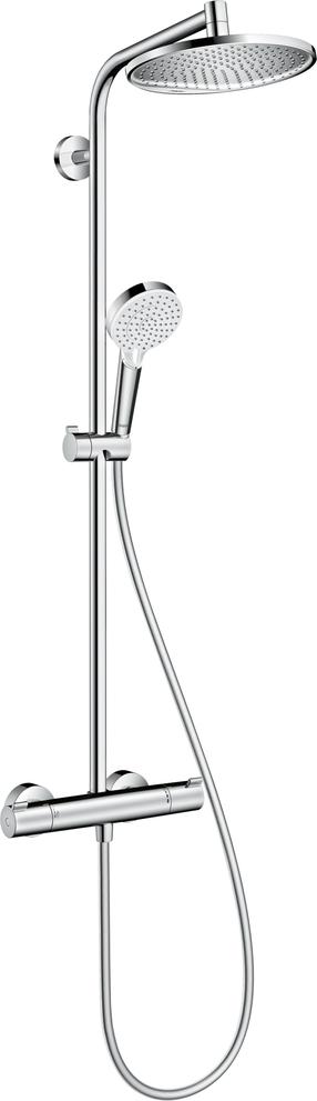 Termostaatsegistiga dušisüsteem Hansgrohe Crometta S 240, hõbe v.