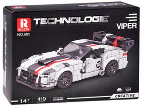Konstruktor, auto Technologie Viper, 419 tk, valge v.
