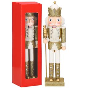 Kalėdinė dekoracija, "Spragtukas" Springos Nutcracker CA0916, 38 cm, aukso sp.