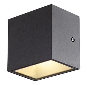 Sieninis lauko šviestuvas SLV Sitra Cube, 10W, LED, IP44, antracito sp., 11.5 cm x 11 cm