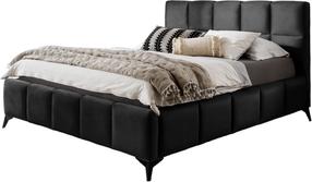 Кровать двухместная Mist Velvetmat 6, 180 x 200 cm, темно-серый цв., без матраса, с решеткой