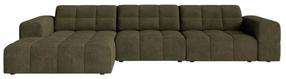 Kampinė sofa Cosmopolitan Design Chicago Eden 12, alyvuogių žalia sp., kairinė, 167 x 294 cm x 78 cm