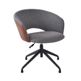 Töötool Home4you Karina 38911, 62 x 60 x 68 - 78 cm, hall v./hele pruun v.