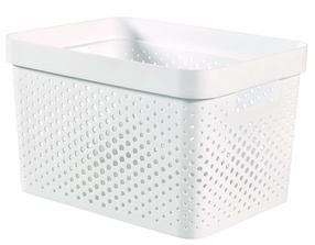 Daiktadėžė, įrankiams/daiktų saugojimo Curver Infinity Dots, 17 l, balta sp., 35.5 x 26.2 x 21.9 cm