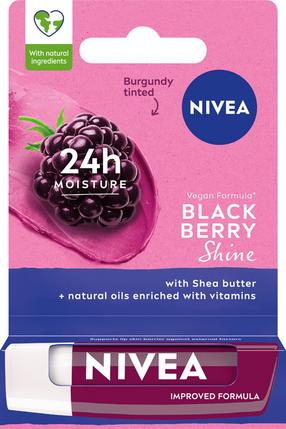 Lūpų balzamas Nivea Blackberry Shine, 4.8 g, -