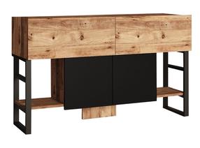 Spintelė Kalune Design ML25-A, juoda sp./pušies sp, 43.3 cm x 138.8 cm x 83.6 cm