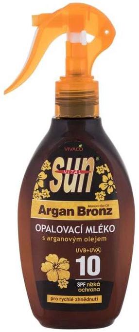 Losjonas įdegio priežiūrai Vivaco Sun Argan Bronz Suntan Lotion SPF10, 200 ml