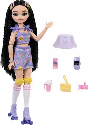 Lėlė su priedais Mattel Barbie Dream Besties Skate Party Renee JFX99, 30 cm, violetinė sp.