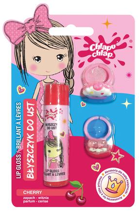 Kosmētikas komplekts meitenēm Chlapu Chlap Lip gloss + 2 Rings