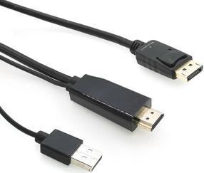 Vads MicroConnect HDMI to DisplayPort HDMI male, Displayport male, 3 m, melna krās.
