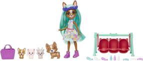 Кукла Mattel Enchantimals Enchantimals Baby Best Friends Crizia Corgi & Show HLK86, 15 см, многоцветный