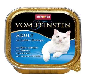 Šlapias kačių maistas Animonda Vom Feinsten Salmon & Shrimps, jūros gėrybės/lašiša, 0.1 kg