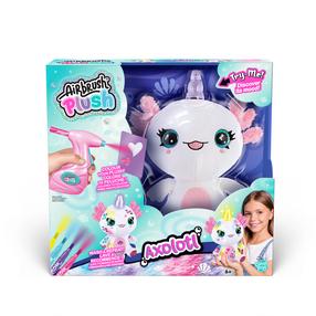 Rotaļlietu krāsošanas komplekts, aksolotls Airbrush Plush, balta krās.