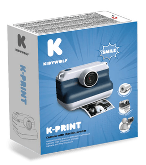 Мгновенная камера для детей KidyWolf K-Print, синий цв.