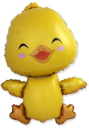 Folinis balionas figūrinis Flexmetal Little Duck, geltona sp.
