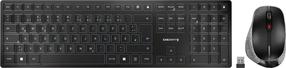Bezvadu tastatūras un peles komplekts CHERRY DW 9500 Cherry SX, EN, melna krās.