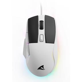 Laidinė žaidimų pelė Sharkoon SGM35, usb type-a, balta sp.