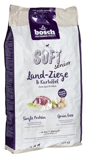 Sausas šunų maistas Bosch PetFood Goat & Potato Soft Senior Farm, žuvis, 12.5 kg