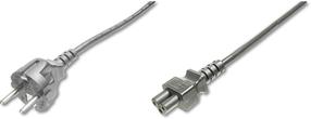 Tīkla kabelis Digitus German Power Cable CEE 7/7 plug, IEC C5, 1.8 m, sudraba krās.