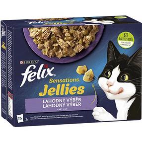 Šlapias kačių maistas Felix Sensations Mix Turkey, Mackerel, Lamb, Herring, ėriena/triušiena/kalakutiena, 0.085 kg x 12 vnt.