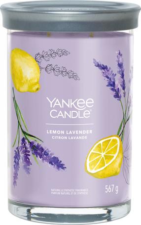 Svece, aromātiskā Yankee Candle Signature Lemon Lavender, 60 - 100 h, 567 g, violeta krās.