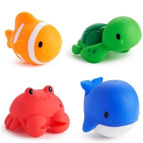 Rotaļu dzīvnieks Munchkin Ocean Bath Squirts 01110303, daudzkrāsaina, 4 gab.
