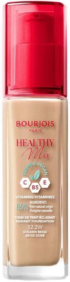 Šķidrā grima bāze Bourjois Paris Healthy Mix, 52.2w golden beige, 30 ml